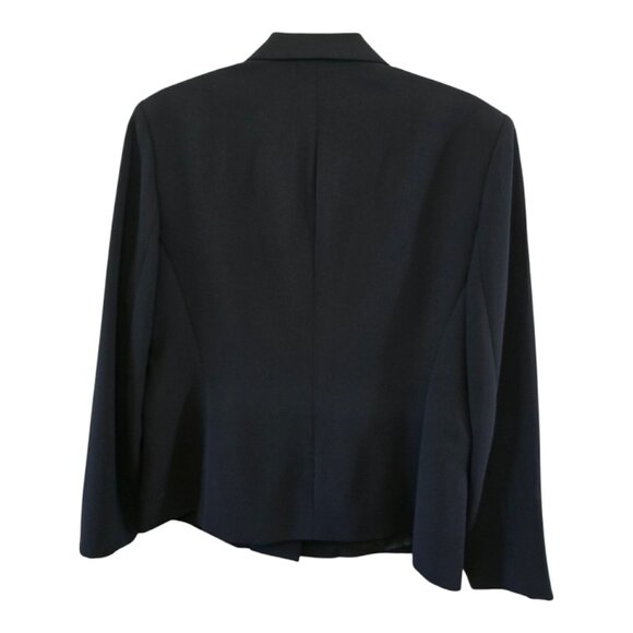 JONES WEAR ESSENTIALS DARK NAVY BLUE BLAZER SIZE 14 ONE BUTTON CLASSIC CAREER - Picture 5 of 7